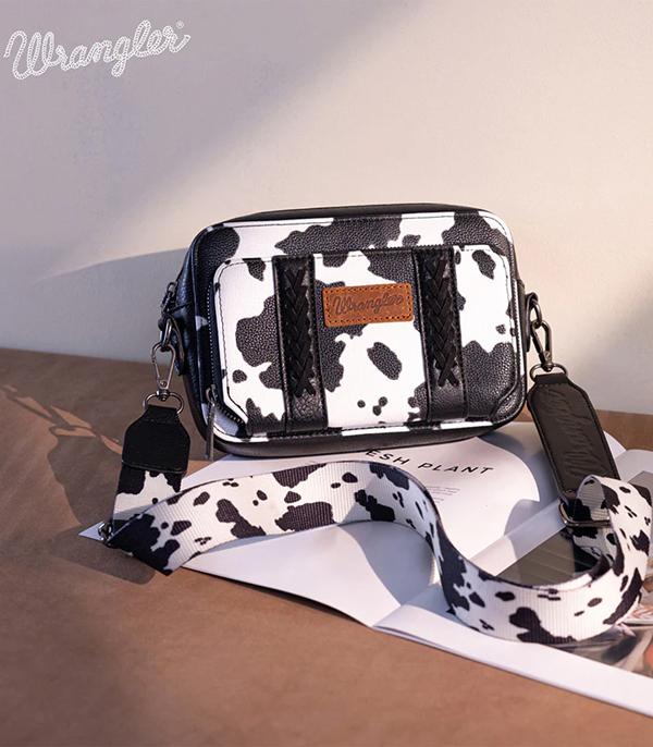 MONTANAWEST BAGS :: CROSSBODY BAGS :: Wholesale Wrangler Cow Print Crossbody Wallet