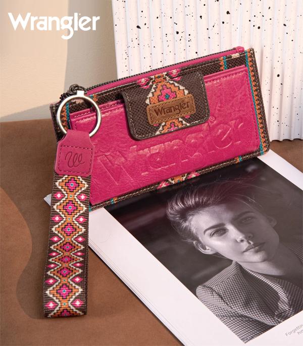 MONTANAWEST BAGS :: MENS WALLETS I SMALL ACCESSORIES :: Wholesale Wrangler Aztec Print Wallet Wristlet
