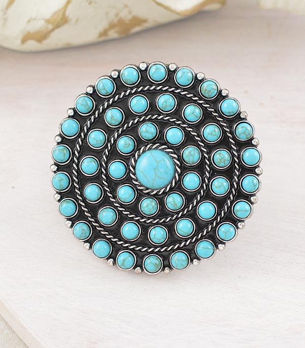 New Arrival :: Wholesale Western Turquoise Concho Large Ring