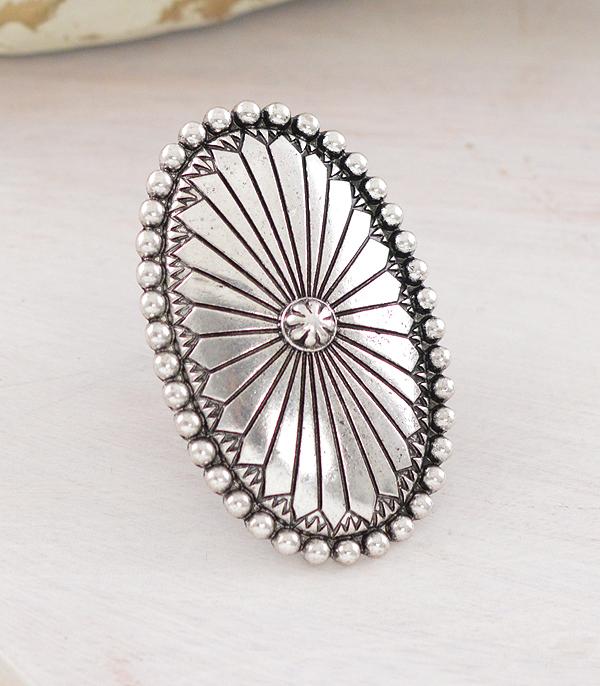 New Arrival :: Wholesale Western Large Concho Cuff Ring