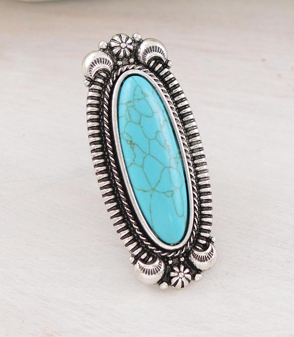 New Arrival :: Wholesale Western Turquoise Statement Cuff Ring