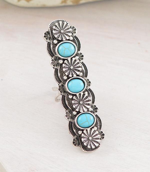 RINGS :: Wholesale Western Turquoise Statement Cuff Ring