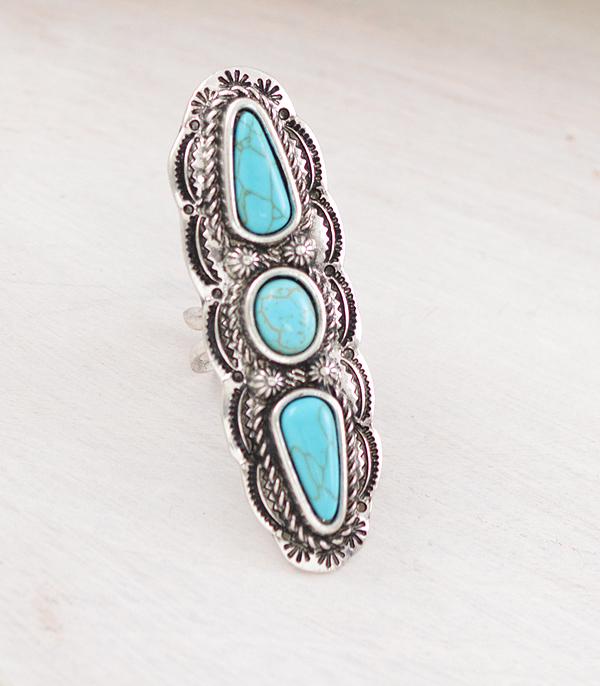 New Arrival :: Wholesale Western Turquoise Statement Ring