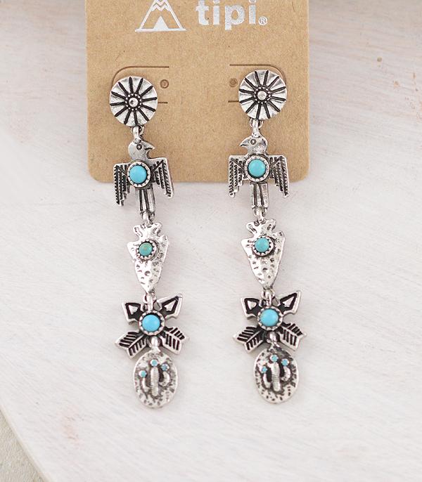WHAT'S NEW :: Wholesale Tipi Western Thunderbird Drop Earrings