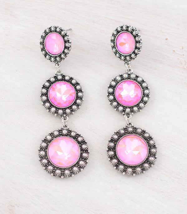 WHAT'S NEW :: Wholesale Western Glass Stone Drop Earrings