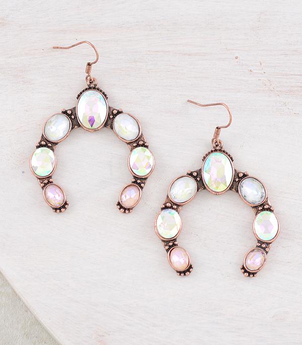New Arrival :: Wholesale Glass Stone Squash Blossom Earrings