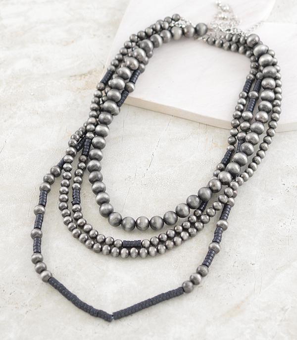 NECKLACES :: WESTERN TREND :: Wholesale 4PC Set Western Navajo Pearl Necklace