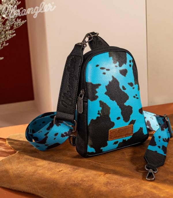 WHAT'S NEW :: Wholesale Wrangler Cow Print Sling Bag