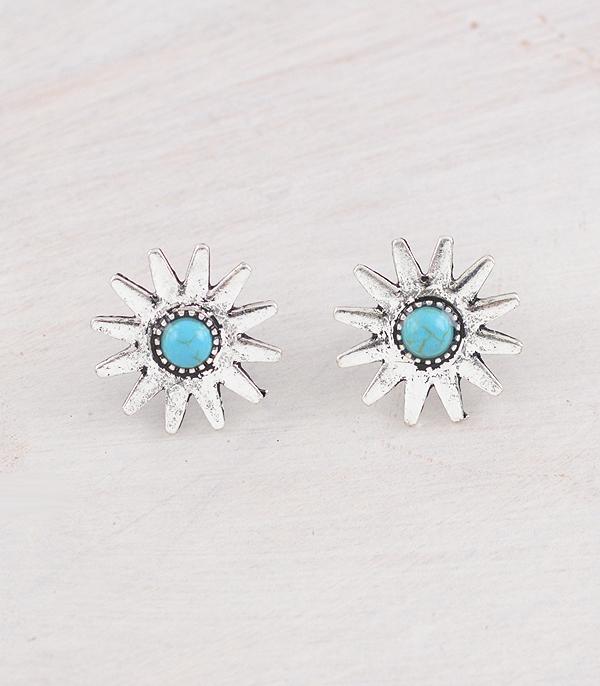 New Arrival :: Wholesale Western Turquoise Spurs Earrings