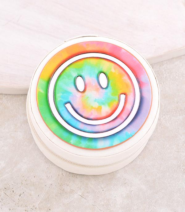 <font color=BLUE>WATCH BAND/ GIFT ITEMS</font> :: GIFT ITEMS :: Wholesale Tie Dye Smile Face Mini Jewelry Case