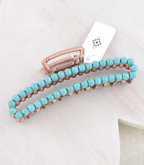 New Arrival :: Wholesale Western Turquoise Hair Claw Clip