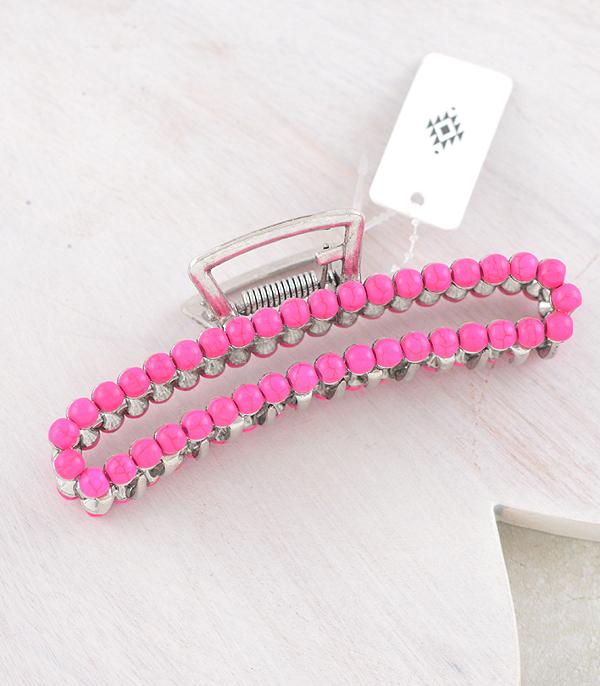 New Arrival :: Wholesale Western Pink Stone Hair Claw Clip