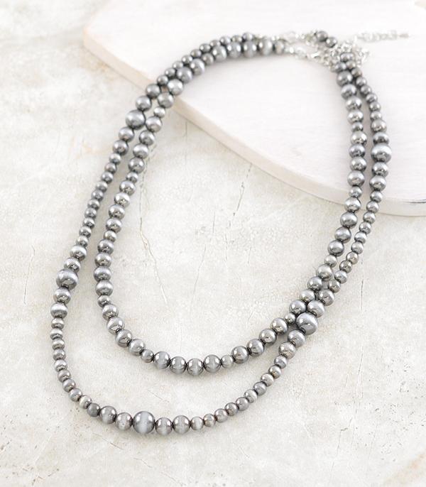 New Arrival :: Wholesale 2PC Navajo Pearl Bead Necklace
