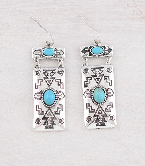 WHAT'S NEW :: Wholesale Western Turquoise Aztec Earrings