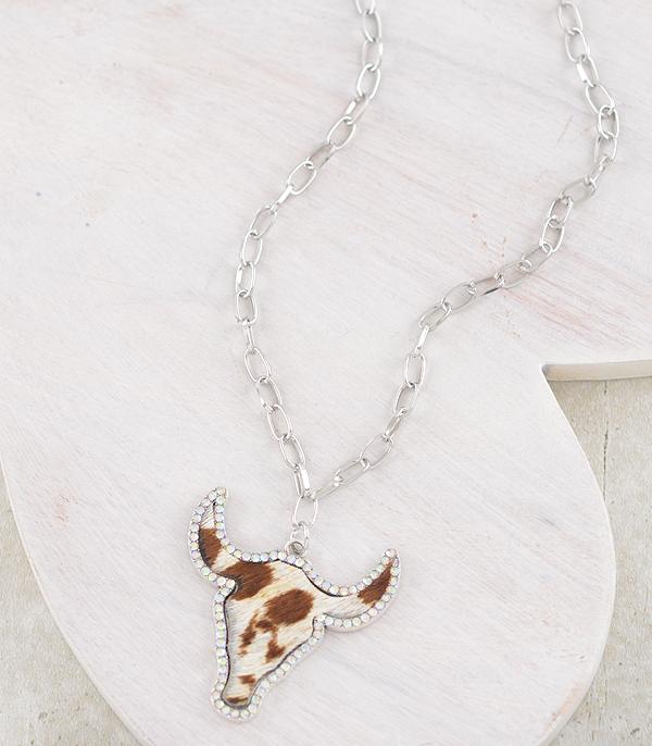 WHAT'S NEW :: Wholesale Cowhide Steer Skull Necklace