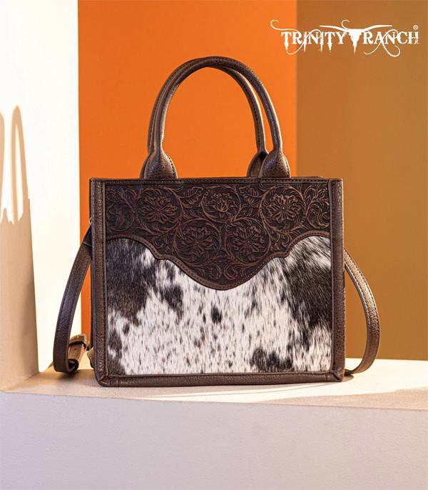 MONTANAWEST BAGS :: TRINITY RANCH BAGS :: Wholesale Cowhide Tooled Concealed Carry Tote Bag