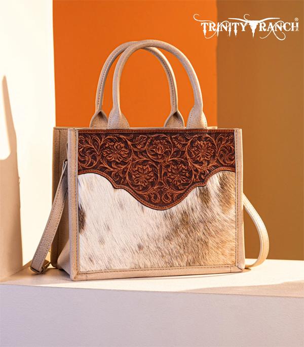 MONTANAWEST BAGS :: TRINITY RANCH BAGS :: Wholesale Cowhide Tooled Concealed Carry Tote Bag