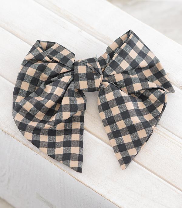New Arrival :: Wholesale Game Day Checkered Hair Bow
