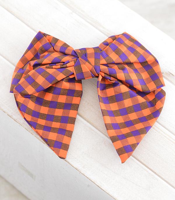 New Arrival :: Wholesale Checkered Game Day Hair Bow