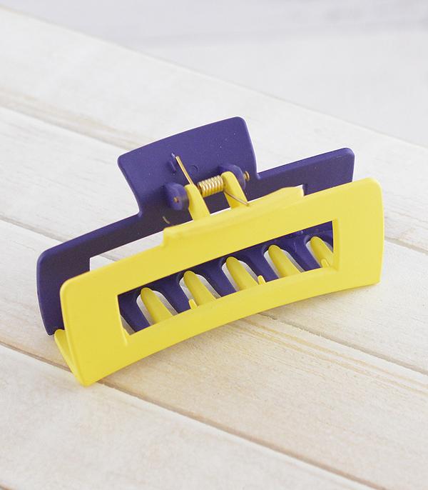 <font color=PURPLE>GAMEDAY</font> :: Wholesale Two Tone Game Day Hair Claw Clip