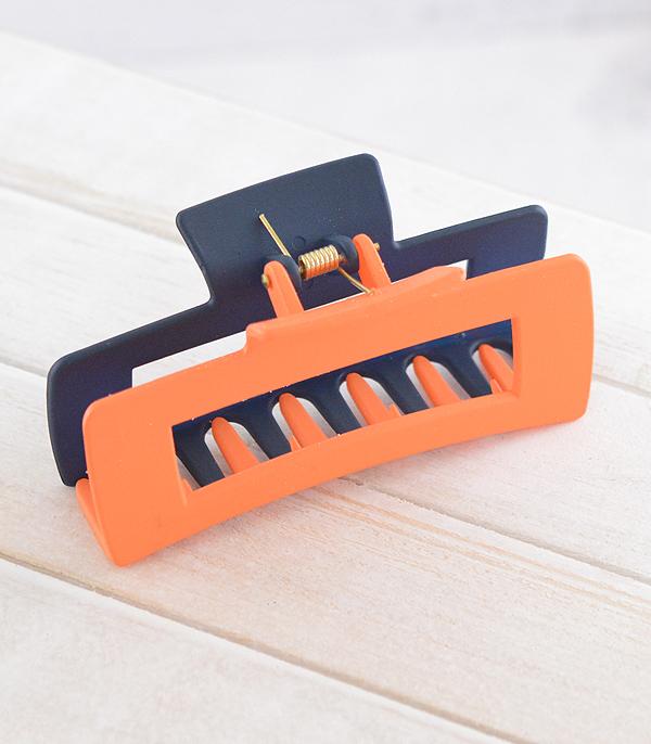 WHAT'S NEW :: Wholesale Two Tone Game Day Hair Claw Clip