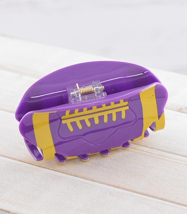 <font color=PURPLE>GAMEDAY</font> :: Wholesale Game Day Football Hair Claw Clip