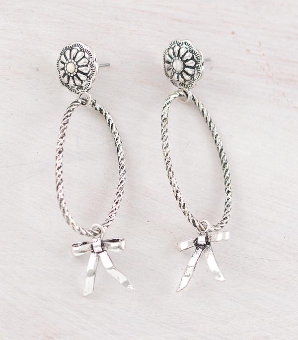 New Arrival :: Wholesale Western Concho Bow Earrings