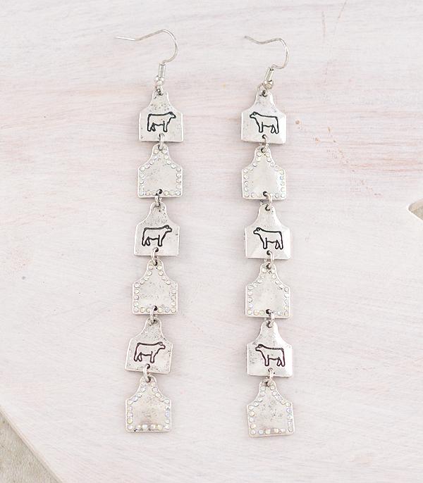 WHAT'S NEW :: Wholesale Western Cattle Tag Drop Earrings