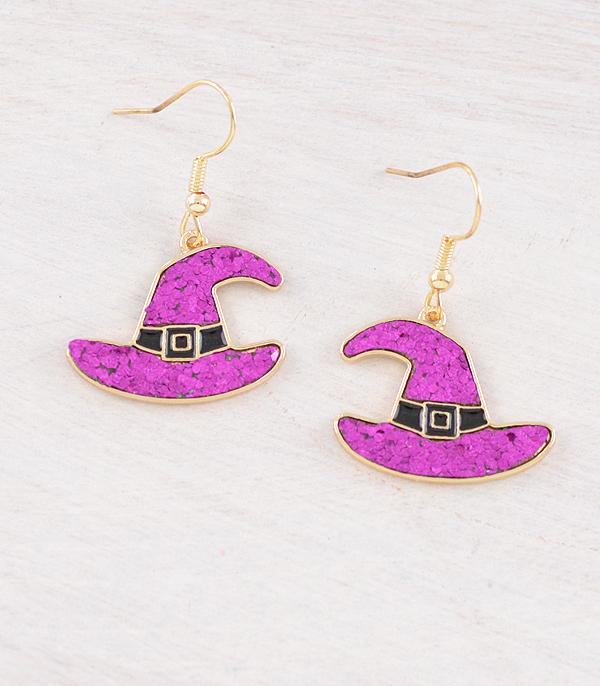WHAT'S NEW :: Wholesale Glitter Witch Hat Earrings