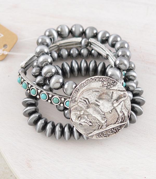 WHAT'S NEW :: Wholesale Tipi Brand Western Coin Navajo Bracelet