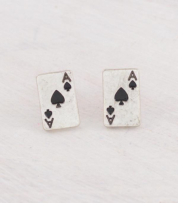 WHAT'S NEW :: Wholesale Western Ace Card Earrings