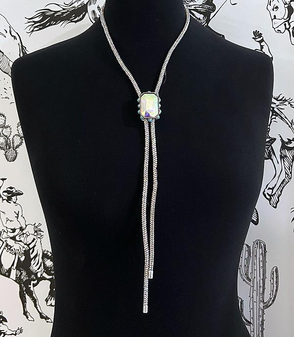 WHAT'S NEW :: Wholesale Turquoise Glass Stone Bolo Necklace