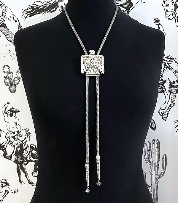 NECKLACES :: WESTERN TREND :: Wholesale Western Thunderbird Bolo Necklace