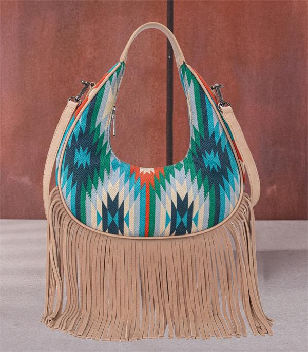 MONTANAWEST BAGS :: WESTERN PURSES :: Wholesale Montana West Aztec Fringe Crossbody Bag