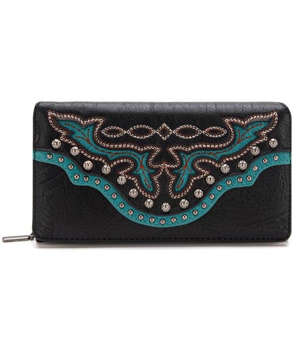 New Arrival :: Wholesale Montana West Boot Scroll Wallet