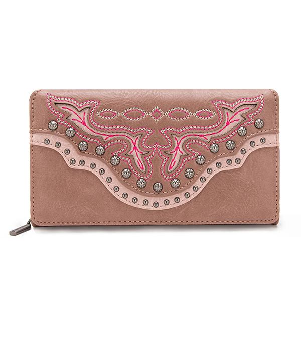 <font color=black>SALE ITEMS</font> :: HANDBAGS | TRAVEL :: Wholesale Montana West Boot Scroll Wallet