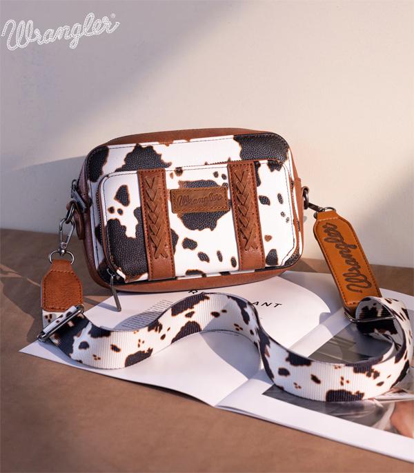 MONTANAWEST BAGS :: CROSSBODY BAGS :: Wholesale Wrangler Cow Print Crossbody Wallet