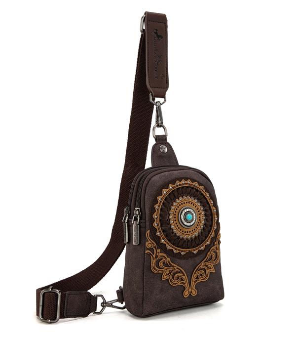 MONTANAWEST BAGS :: WESTERN PURSES :: Wholesale Montana West Concho Sling Bag