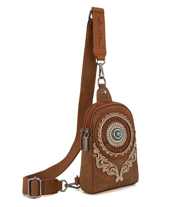 MONTANAWEST BAGS :: WESTERN PURSES :: Wholesale Montana West Concho Sling Bag