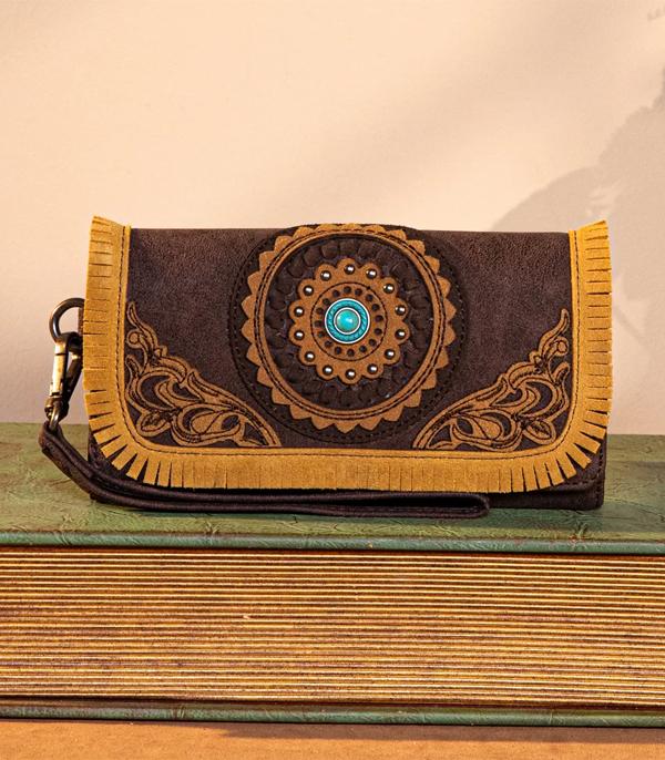MONTANAWEST BAGS :: MENS WALLETS I SMALL ACCESSORIES :: Wholesale Montana West Embroidered Concho Wallet