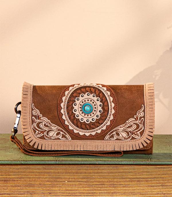 New Arrival :: Wholesale Montana West Embroidered Concho Wallet