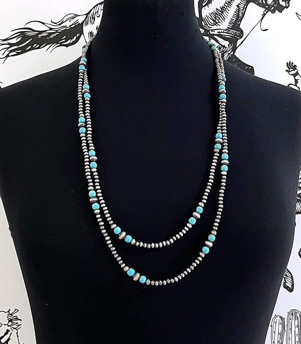 New Arrival :: Wholesale 60" Navajo Pearl Bead Necklace