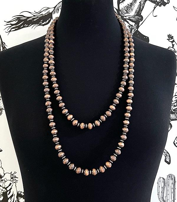 NECKLACES :: WESTERN LONG NECKLACES :: Wholesale 60" Navajo Pearl Bead Necklace