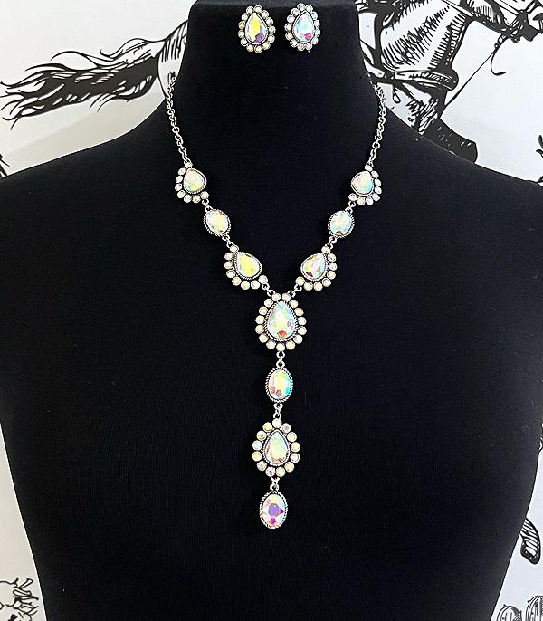 WHAT'S NEW :: Wholesale Western AB Stone Lariat Necklace