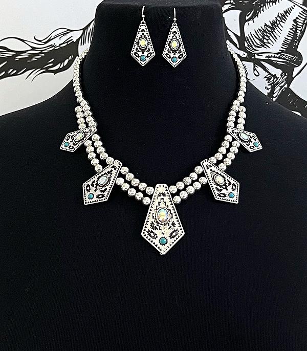 New Arrival :: Wholesale Western Aztec Collar Necklace Set