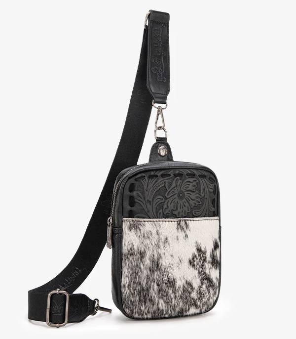 MONTANAWEST BAGS :: TRINITY RANCH BAGS :: Wholesale Trinity Ranch Cowhide Sling Bag