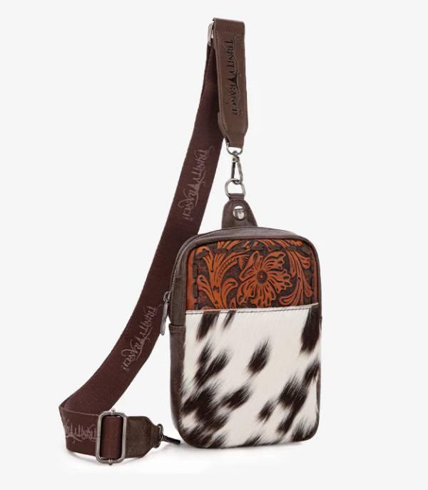 MONTANAWEST BAGS :: TRINITY RANCH BAGS :: Wholesale Trinity Ranch Cowhide Sling Bag