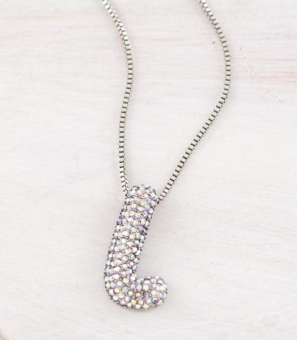 WHAT'S NEW :: Wholesale Rhinestone Initial Bubble Necklace