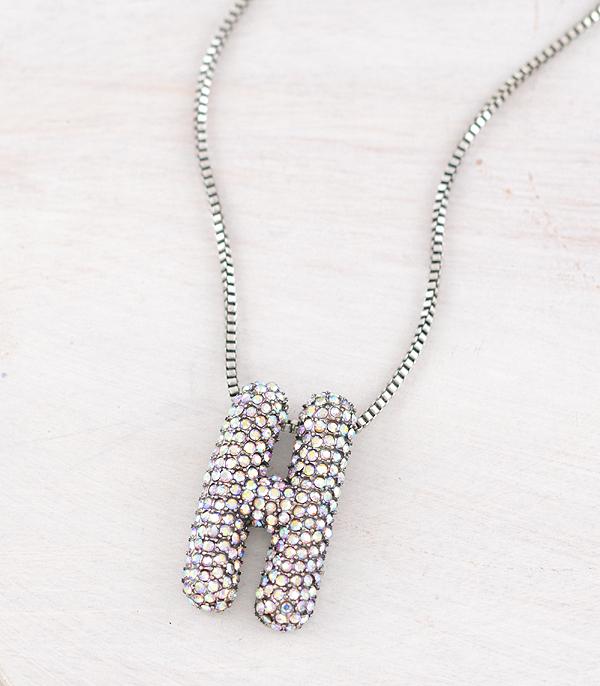 WHAT'S NEW :: Wholesale Rhinestone Initial Bubble Necklace