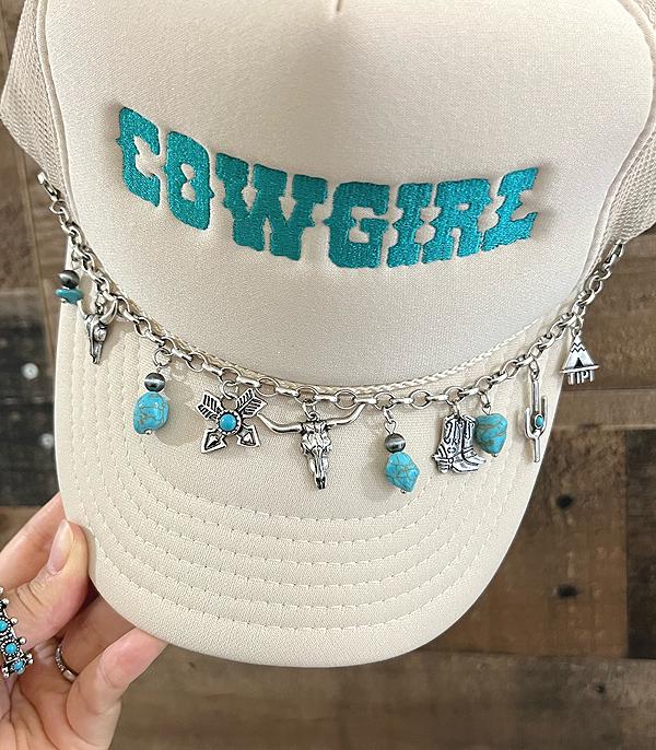 HATS I HAIR ACC :: HAT ACCESSORIES :: Wholesale Western Charm Trucker Hat Chain